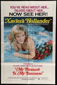 6t554 MY PLEASURE IS MY BUSINESS 1sh '74 sexy Xaviera Hollander, authoress of Happy Hooker!