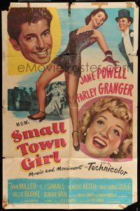 6t724 SMALL TOWN GIRL 1sh '53 Jane Powell, Farley Granger, super sexy Ann Miller's legs!