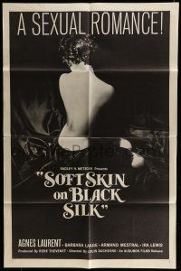 6t739 SOFT SKIN ON BLACK SILK 1sh '63 Radley Metzger, classic sexy image!