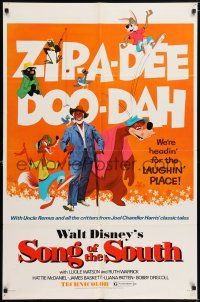 6t748 SONG OF THE SOUTH 1sh R72 Walt Disney, Uncle Remus, Br'er Rabbit & Br'er Bear!