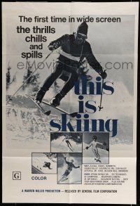 6t809 THIS IS SKIING 1sh '69 Warren iller documentary, cool images of skiers!