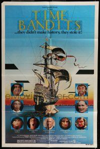 6t825 TIME BANDITS 1sh '81 John Cleese, Sean Connery, art by director Terry Gilliam!