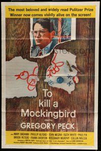 6t828 TO KILL A MOCKINGBIRD 1sh '63 Gregory Peck classic, from Harper Lee's novel!