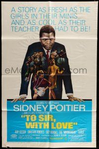 6t829 TO SIR, WITH LOVE 1sh '67 Sidney Poitier, Lulu, directed by James Clavell!