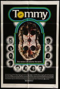 6t831 TOMMY 1sh '75 The Who, Roger Daltrey, rock & roll, cool mirror image!