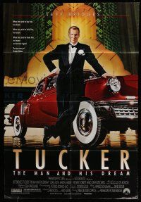 6t860 TUCKER: THE MAN & HIS DREAM 1sh '88 Francis Ford Coppola, Jeff Bridges in tux w/car!