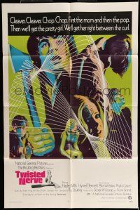 6t865 TWISTED NERVE int'l 1sh '69 Hayley Mills, Roy Boulting English horror, cool psychedelic art!