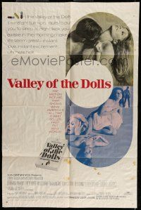 6t894 VALLEY OF THE DOLLS 1sh '67 sexy Sharon Tate, from Jacqueline Susann's erotic novel!