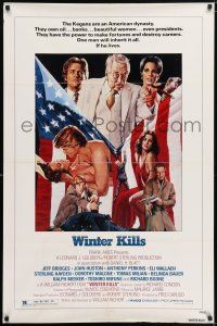 6t962 WINTER KILLS 1sh '79 Jeff Bridges, John Huston, John Solie art!