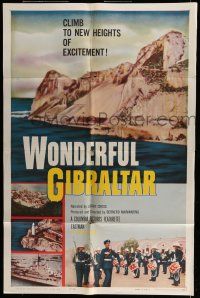6t970 WONDERFUL GIBRALTAR 1sh '59 travelogue documentary, climb to new heights of excitement!