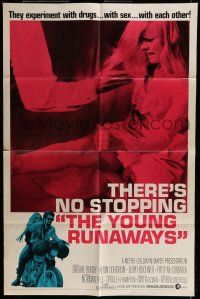 6t991 YOUNG RUNAWAYS 1sh '68 they experiment with drugs & sex with each other!
