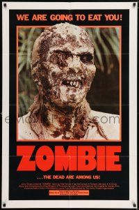 6t997 ZOMBIE 1sh '80 Zombi 2, Lucio Fulci classic, gross c/u of undead, we are going to eat you!