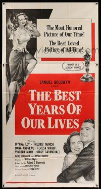 6w430 BEST YEARS OF OUR LIVES 3sh R54 Dana Andrews hugs Teresa Wright, sexy Virginia Mayo!