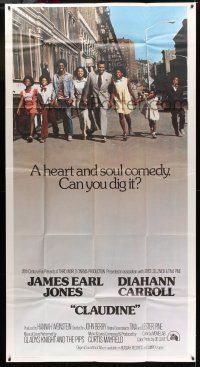 6w460 CLAUDINE int'l 3sh '74 James Earl Jones & Diahann Carroll! in a heart & soul comedy!