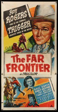 6w495 FAR FRONTIER 3sh '48 Roy Rogers & Trigger help patrol the United States/Mexico border!