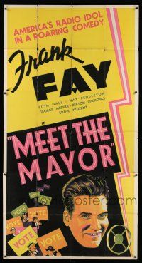 6w501 FOOL'S ADVICE 3sh R38 cool art of Frank Fay, America's Radio Idol, Meet the Mayor!