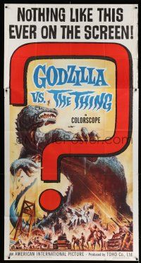 6w518 GODZILLA VS. THE THING 3sh '64 cool Brown monster art, nothing like this ever on the screen!