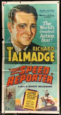 6w648 SPEED REPORTER stock 3sh '30s art of Richard Talmadge, The Speed Reporter!