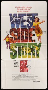 6w697 WEST SIDE STORY 3sh R68 Academy Award winning classic musical, Natalie Wood, Richard Beymer