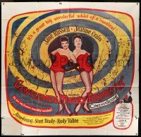 6w159 GENTLEMEN MARRY BRUNETTES 6sh '55 sexy Jane Russell & Jeanne Crain in the big buxom musical!