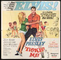 6w222 TICKLE ME int'l 6sh '65 huge full-length image of Elvis Presley & sexy Julie Adams!