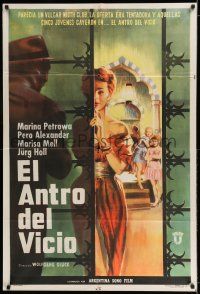 6w240 5 SINNERS Argentinean '60 a frightening journey into vice and violence, sexy artwork!
