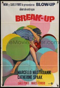 6w265 BREAK-UP Argentinean '68 great romantic image of Marcello Mastroianni & Catherine Spaak!