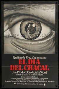 6w278 DAY OF THE JACKAL Argentinean '73 Zinnemann assassination classic, master killer Edward Fox!