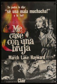 6w318 I MARRIED A WITCH Argentinean R70s different images of sexy Veronica Lake & Fredric March!