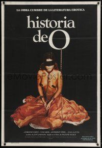 6w377 STORY OF O Argentinean '76 Histoire d'O, wild censored image of half-naked bound girl!