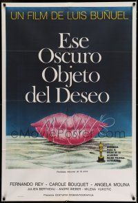 6w386 THAT OBSCURE OBJECT OF DESIRE Argentinean '77 Cet obscur object du desir, art by Ferracci!