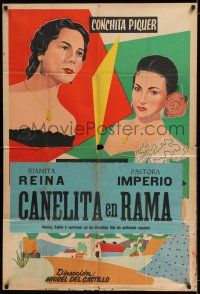 6w392 UNKNOWN POSTER Argentinean '40s please help identify, Latin movie starring Conchita Piquer!
