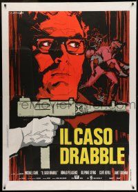 6w731 BLACK WINDMILL Italian 1p '74 great different Cesselon art of Michael Caine, Don Siegel