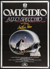 6w762 DEAD OF WINTER Italian 1p '88 directed by Arthur Penn, completely different skull art!