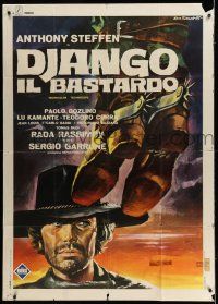 6w768 DJANGO THE BASTARD Italian 1p '69 Ezio Tarantelli spaghetti western art of Anthony Steffen!