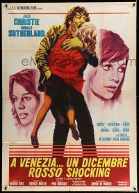 6w769 DON'T LOOK NOW Italian 1p '73 Julie Christie, Donald Sutherland, Roeg, different Aller art!