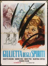 6w844 JULIET OF THE SPIRITS Italian 1p R60s Federico Fellini's Giulietta degli Spiriti, Masina