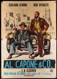 6w058 EVEN ANGELS EAT BEANS Italian 2p '73 art of gangsters Giuliano Gemma & Bud Spencer by Casaro!