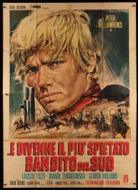 6w060 FEW BULLETS MORE Italian 2p '67 Peter Lee Lawrence, spaghetti western art by Gasparri!