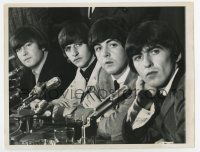 6x053 BEATLES 7x9 news photo '64 John, Paul, Ringo & George at press conference in New York!