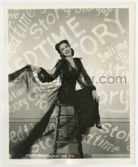 6x057 BEDTIME STORY candid 8x10 key book still '41 publicity shot of Loretta Young by Schafer!