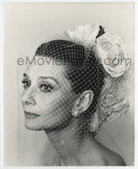 6x074 BLOODLINE 8x10 still '79 great head & shoulders portrait of Audrey Hepburn wearing veil!