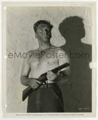 6x090 BRUTE FORCE 8.25x10 still '47 best barechested portrait of Burt Lancaster holding shotgun!