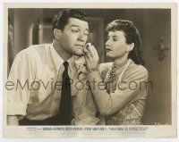 6x127 CHRISTMAS IN CONNECTICUT 8x10.25 still '45 Barbara Stanwyck tends to Dennis Morgan's face!