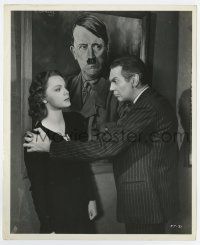 6x150 DANGEROUSLY THEY LIVE 8x10 still '42 Raymond Massi & Nancy Coleman by Hitler painting!