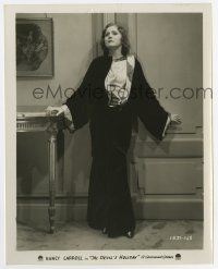 6x167 DEVIL'S HOLIDAY 8x10.25 still '30 full-length Nancy Carroll in wild black outfit by table!
