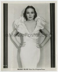 6x170 DOLORES DEL RIO 8x10 still '30s great close portrait in cool dress with hands on her hips!
