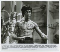 6x196 ENTER THE DRAGON 7.75x9 still '73 classic kung fu portrait of Bruce Lee fighting Han!