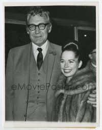 6x225 FORREST TUCKER 7x9 news photo '65 with his wife at a Hollywood party & movie preview!