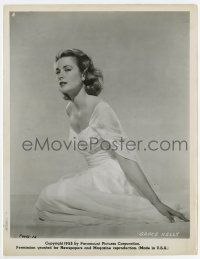 6x271 GRACE KELLY 8x10.25 still '55 the gorgeous blonde seated on floor in silk nightgown!